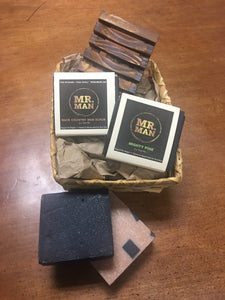 Mr. Man Gift Set:  "The Duo" - 2 Pack Variety + Soap Dish
