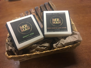 Mr. Man Gift Set:  "The Duo" - 2 Pack Variety + Soap Dish